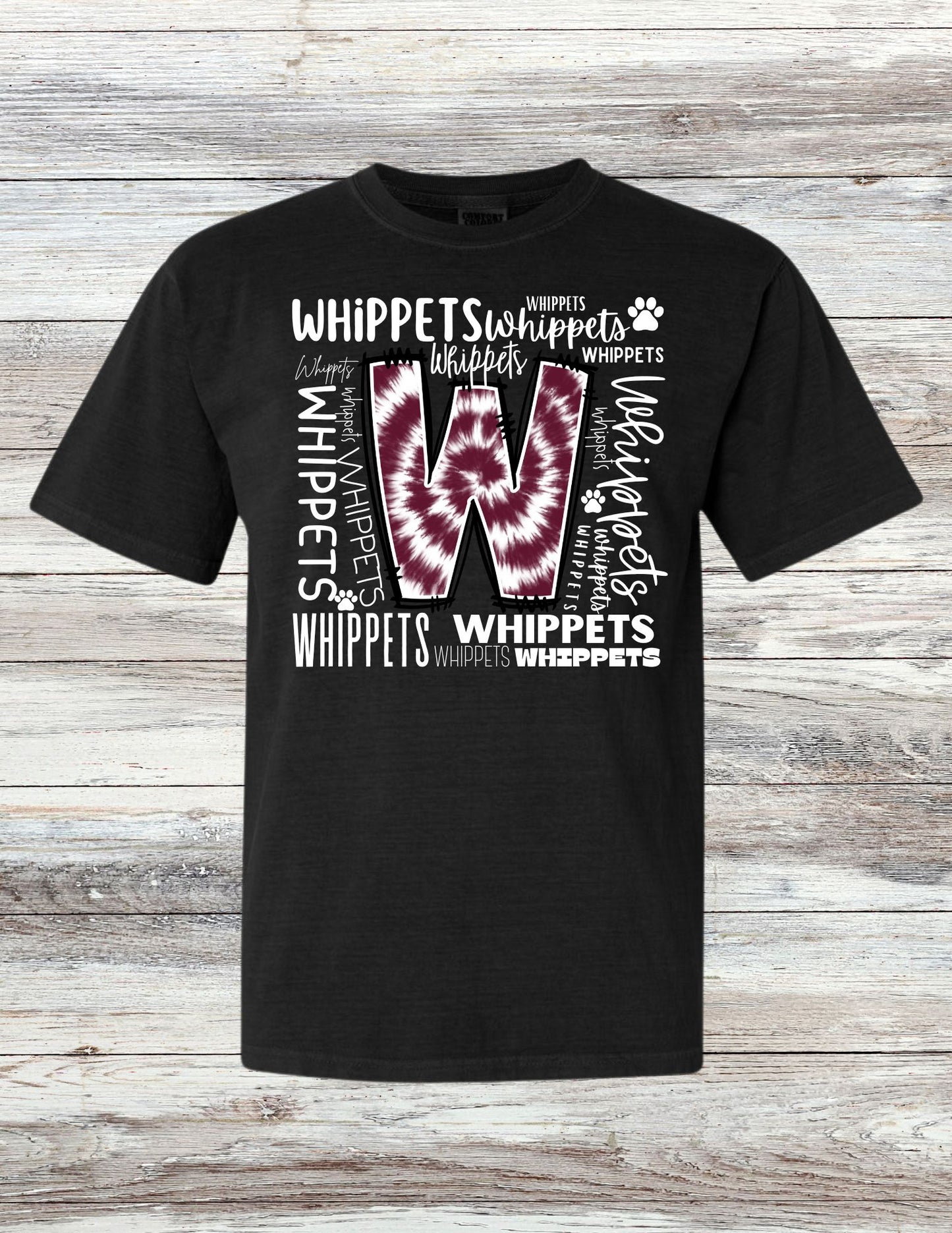 Whippets, Whippets, Whippets T-Shirt - White Ink