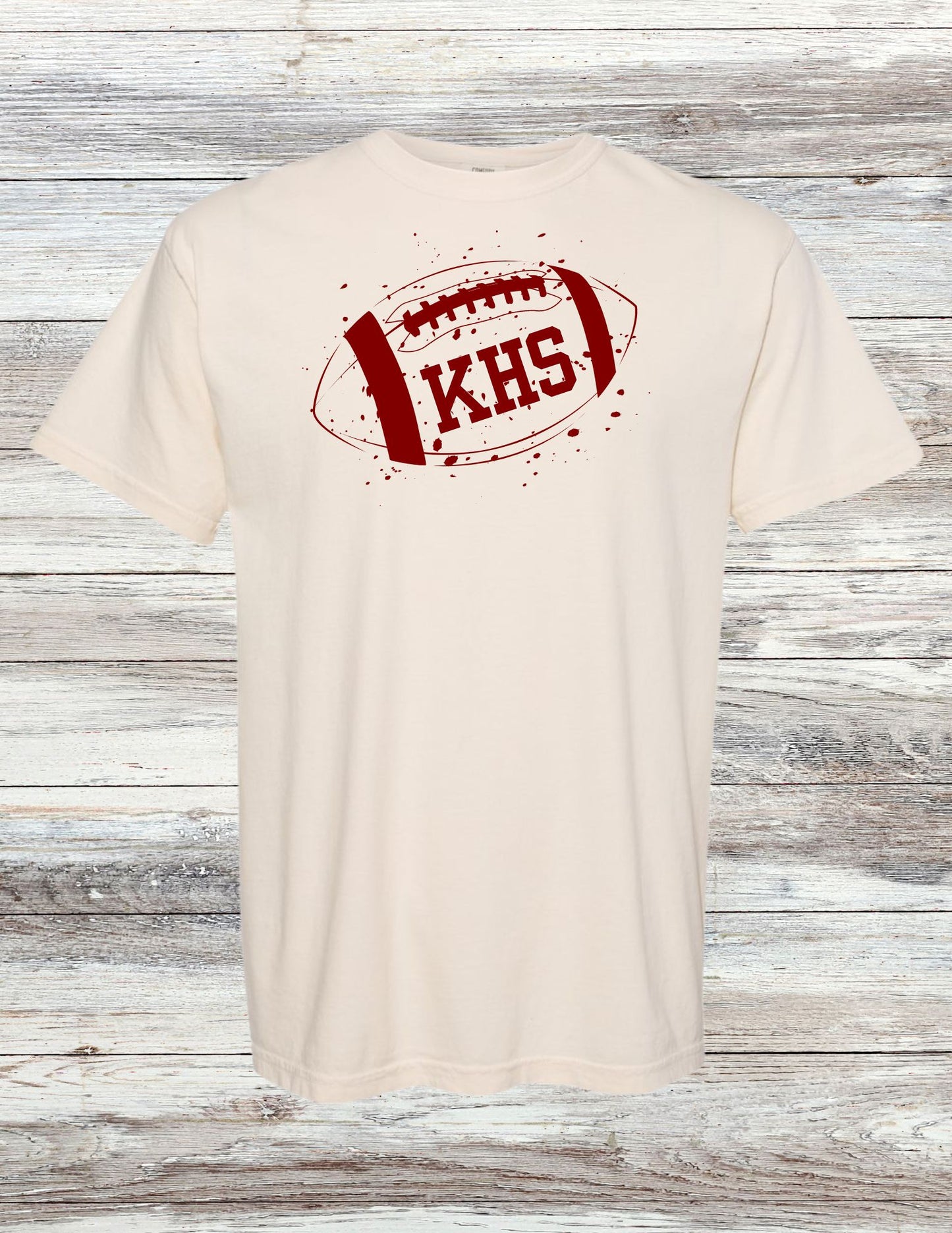 Grunge Football - Maroon Ink