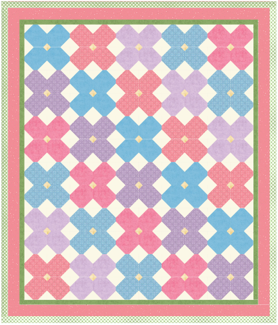 Hydrangea Blooms Printed Pattern - PREORDER