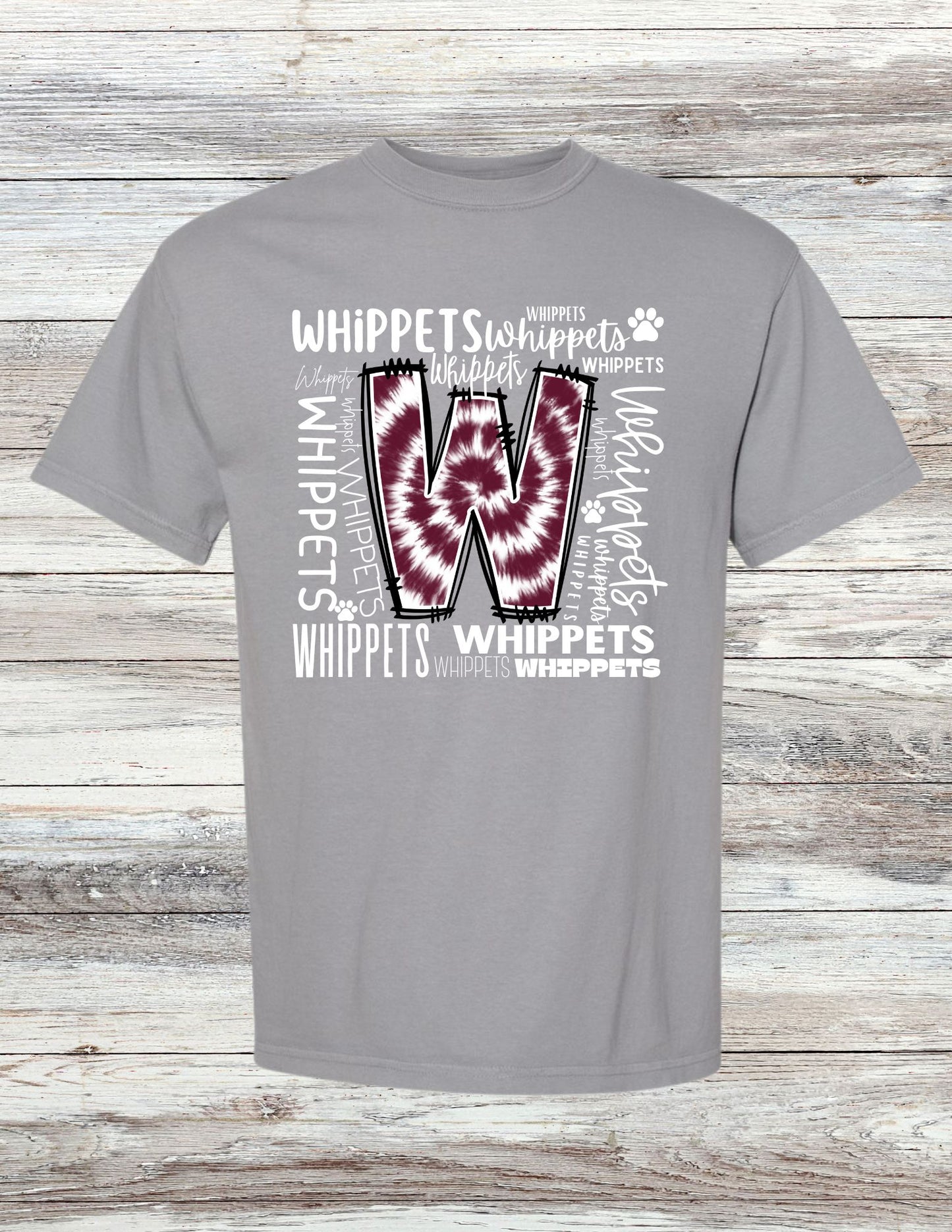 Whippets, Whippets, Whippets T-Shirt - White Ink