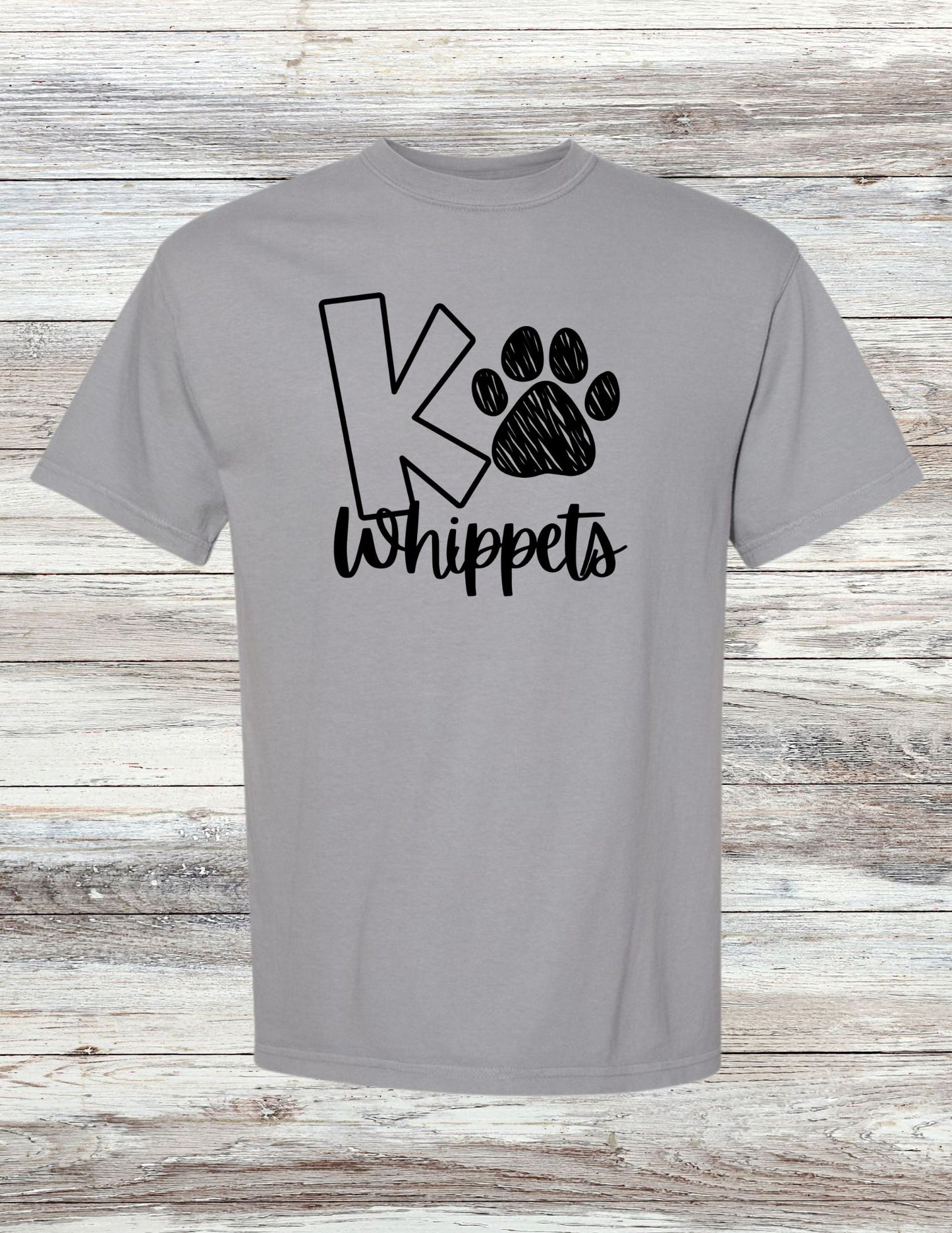 Whippets Paw Print T-Shirt - Black Ink