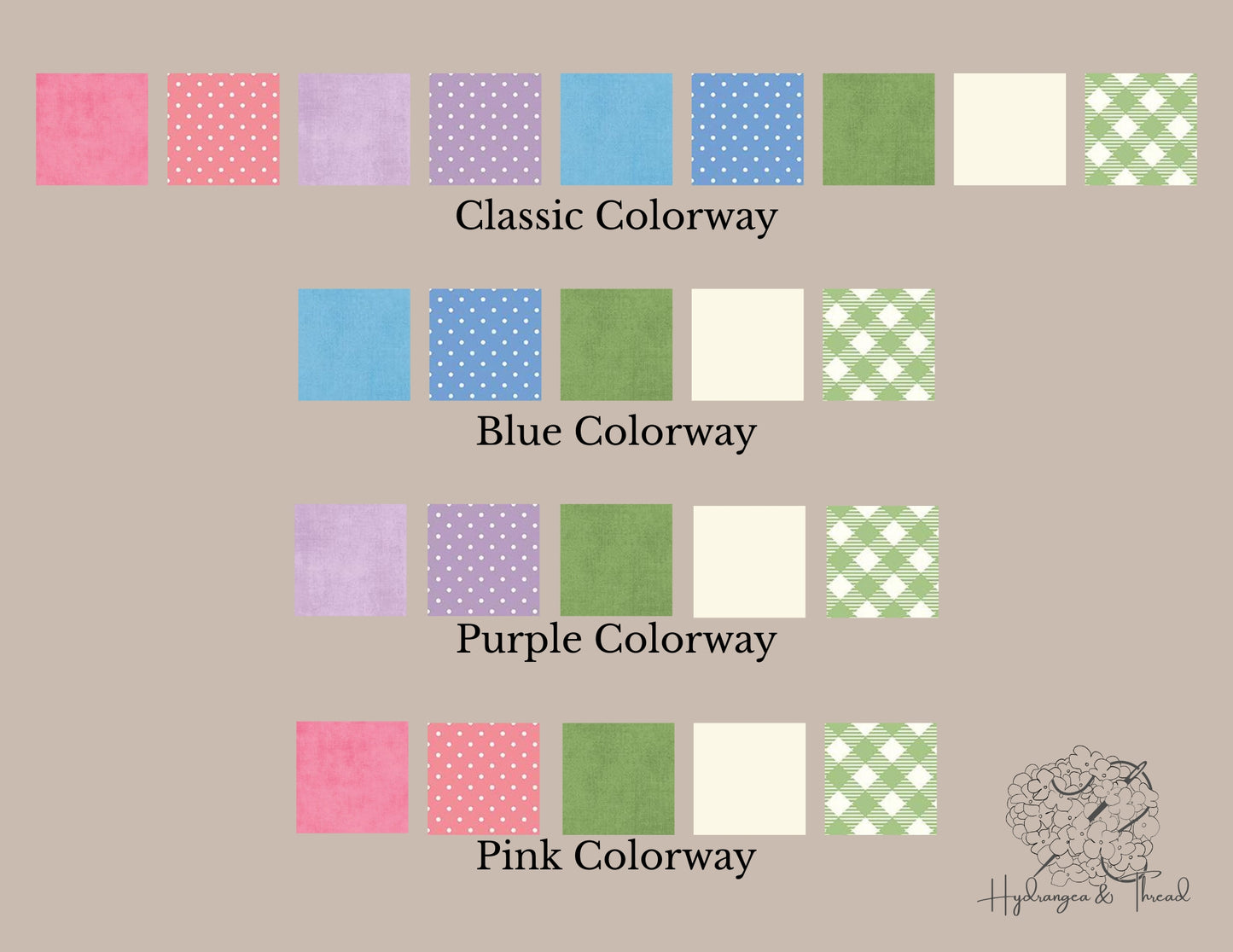 Hydrangea Blooms Quilt Kit - PREORDER