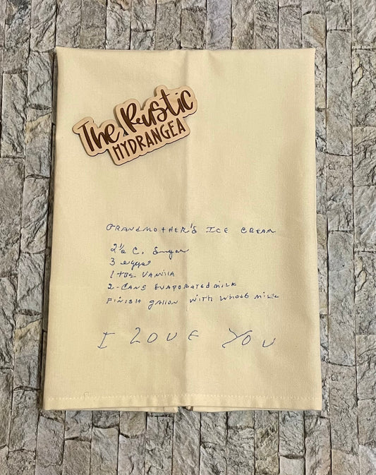 Custom Digitized Hand Written Recipe