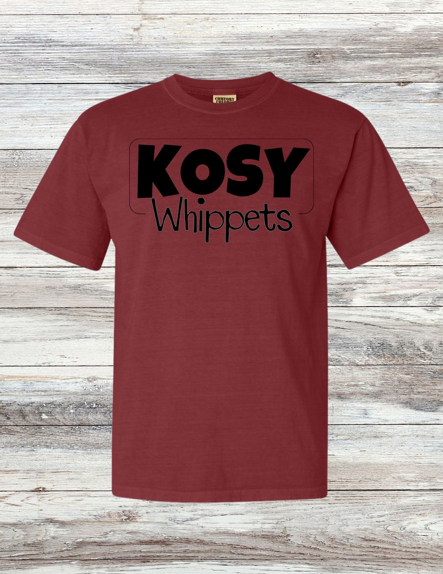 Framed Kosy Whippets T-Shirt - Black Ink